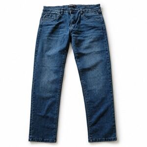 Kenneth Cole New York Womens‎ Straight Leg Jeans Blue Denim 32x30 Mid Rise